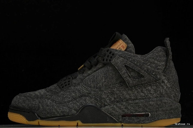 NRG Levis  Jordan Black 4 Levis Air AO2571-001 Denim Retro - 0503
